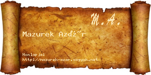 Mazurek Azár névjegykártya